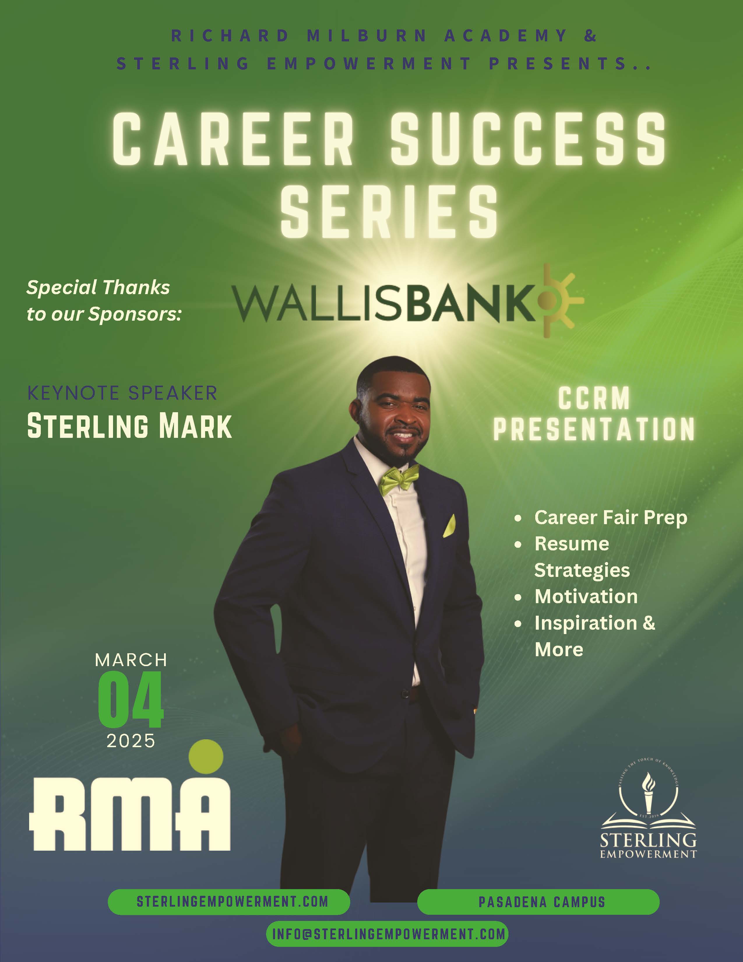 Career Success Series with Sterling Empowerment and RMA Pasadena