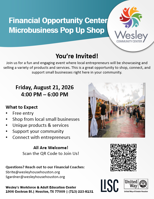 Microbusiness Pop Up Shop